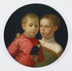 Doppelporträt eines Jungen und eines Mädchens der Familie Attavanti, ca. 1580